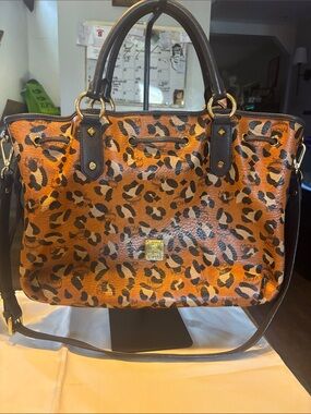 MCM Limited Edition Leopard-Print 2way in Brown and Black